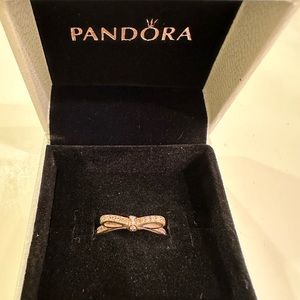 PANDORA Classic Bow Ring in Rose | Brand New | Size 6